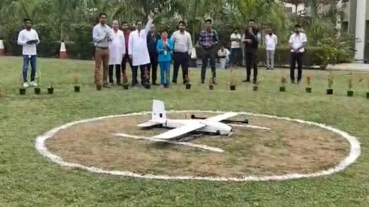Drone Trial Run In AIIMS Bhubaneswar