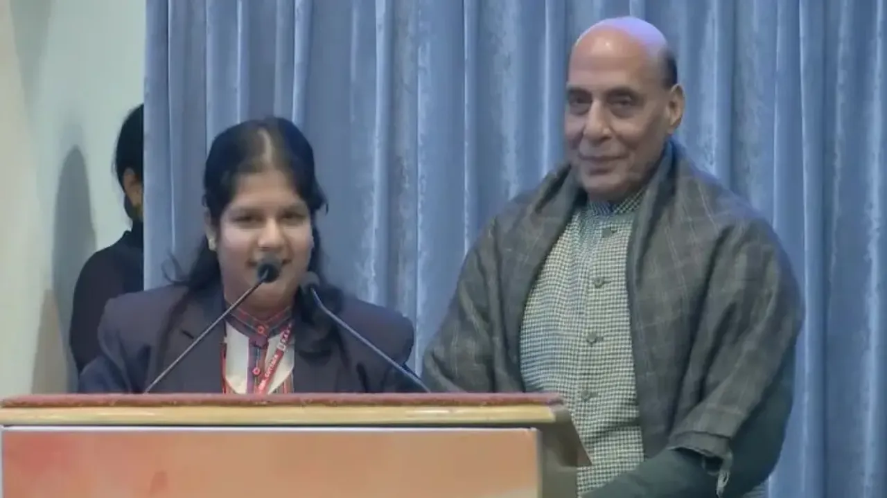 Odisha girl reads out Defence Minister Rajnath Singh’s speech, stuns everyone
