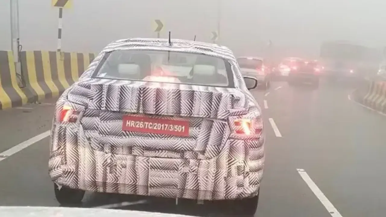 Maruti Dzire Facelift Spy Shot 