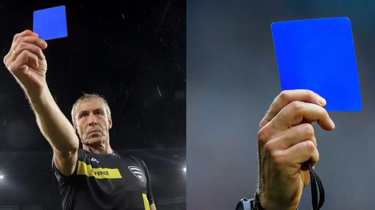 Blue card in football 