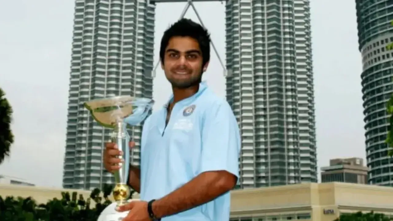Virat Kohli with U19 World Cup 2008 Winning Trophy