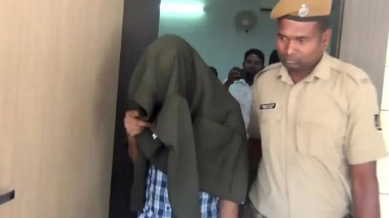 Accused Malay Maiti With Police