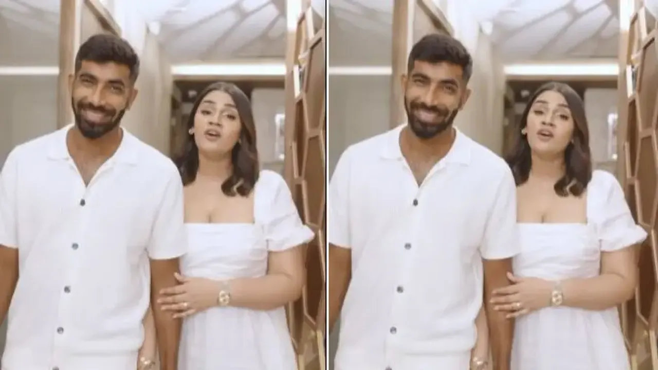 Jasprit Bumrah with wife Sanjana Ganesan