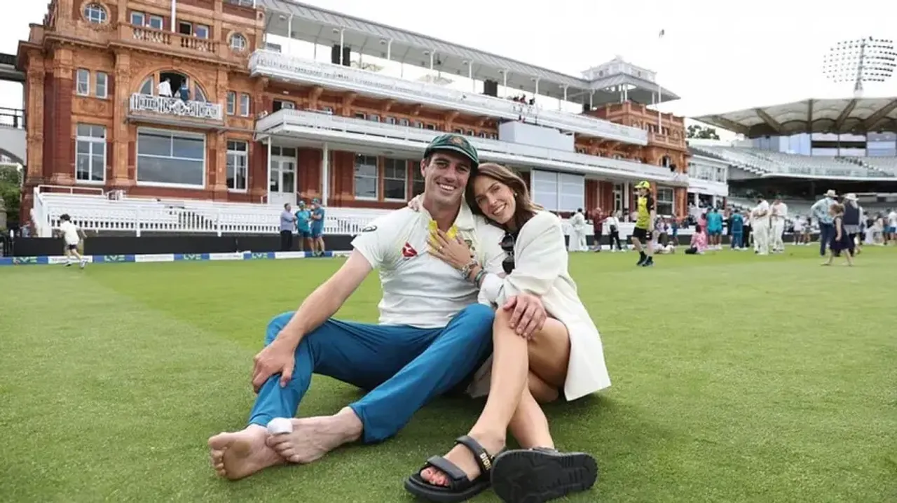 Pat Cummins with wife