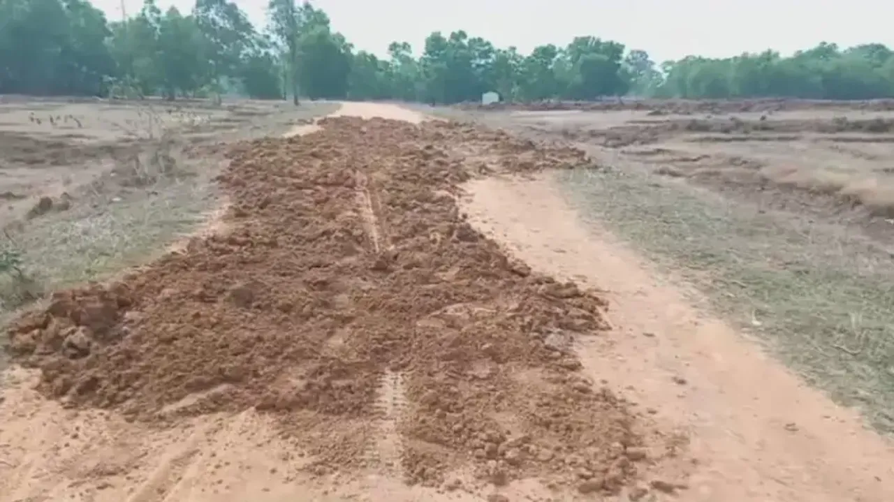 Damaged road in Keonjhar