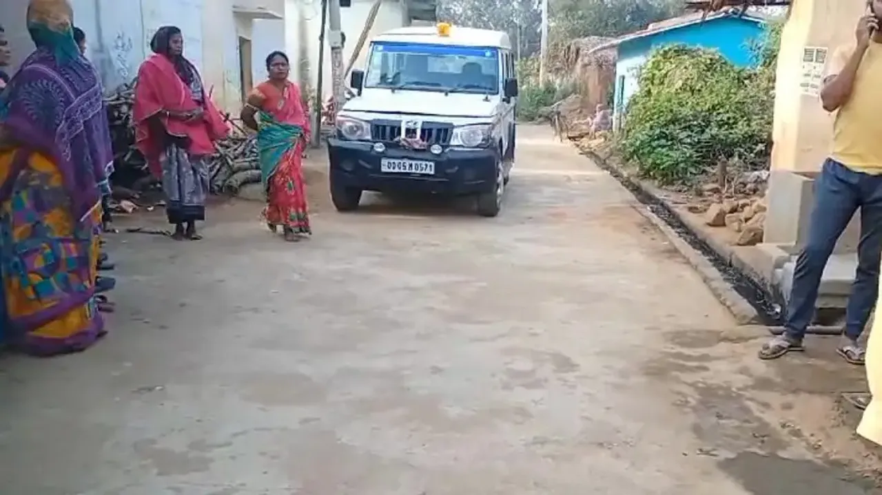 Police At Kanut Village After Suicide Of 19-Y-O Youth