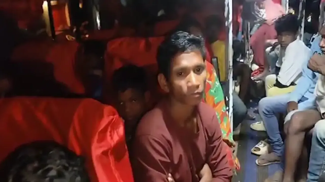 Migrant Labourers Being Taken To AP By Bus