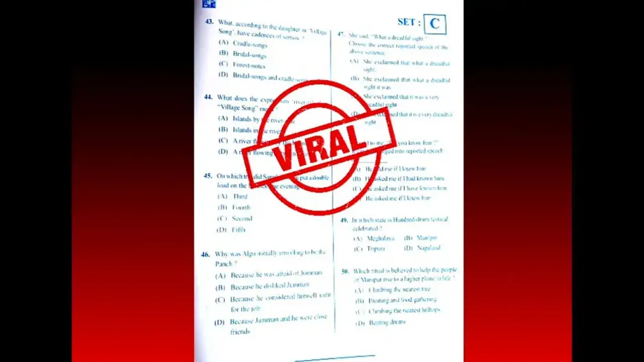 Viral Leaked Question Paper Of English Exam