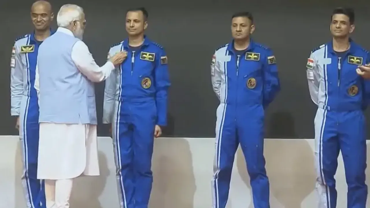 PM Narendra Modi reviews Gaganyaan Mission progress and bestows astronaut wings to the astronaut des