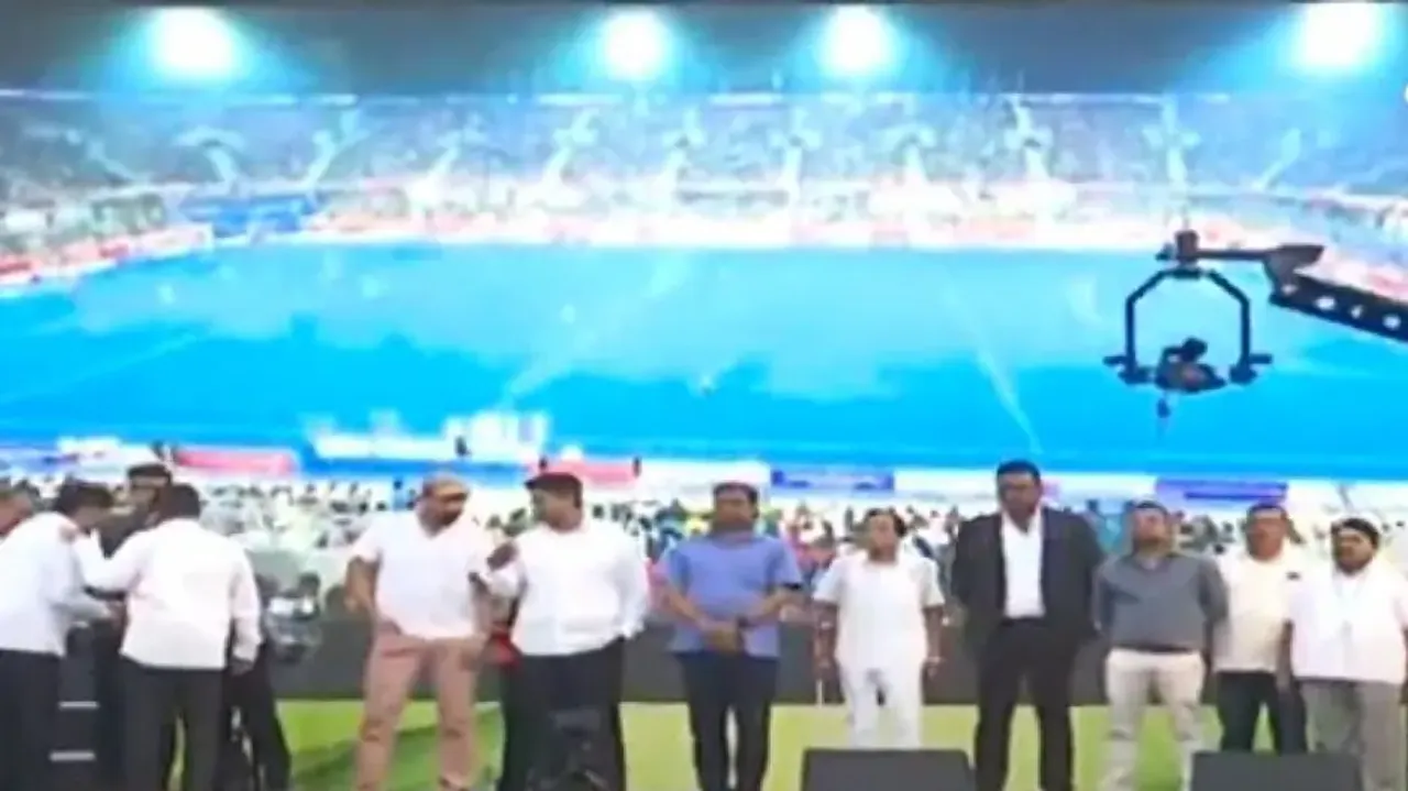 Laying of foundation stone for renovation of Barabati Stadium in Cuttack