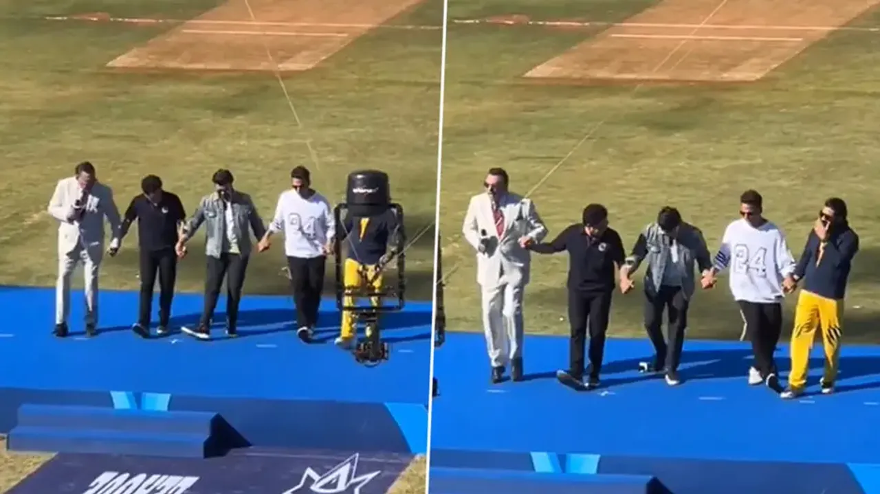 Sachin Tendulkar dances to ‘Naatu-Naatu’ song with Ramcharan & Akshay Kumar