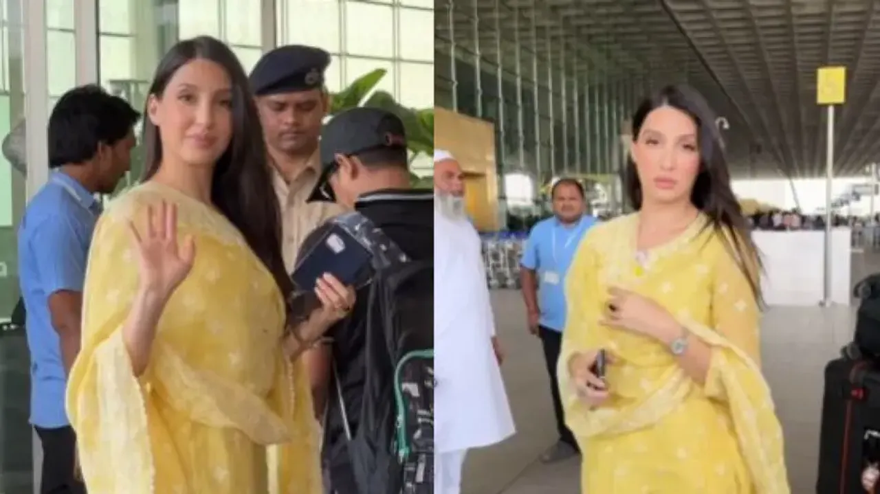 Nora Fatehi ditches western clothes, stuns in a yellow kurti
