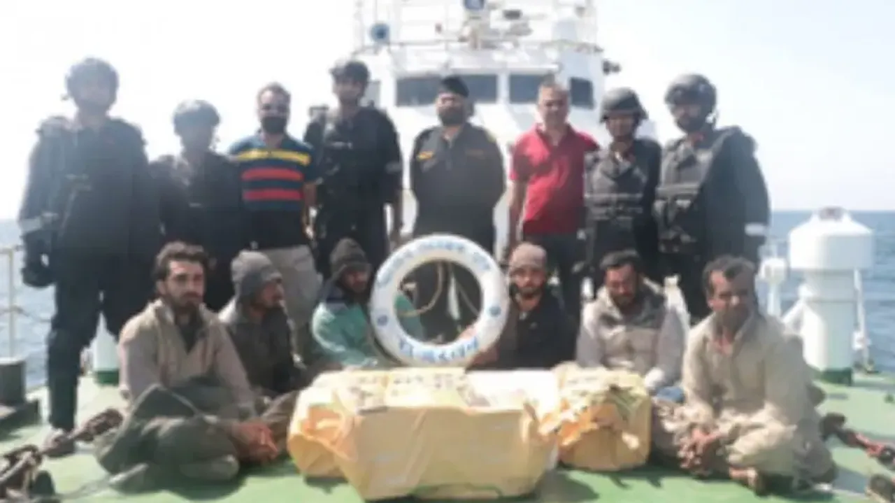 Pak boat with Rs 480 crore drugs seized off Gujarat coast