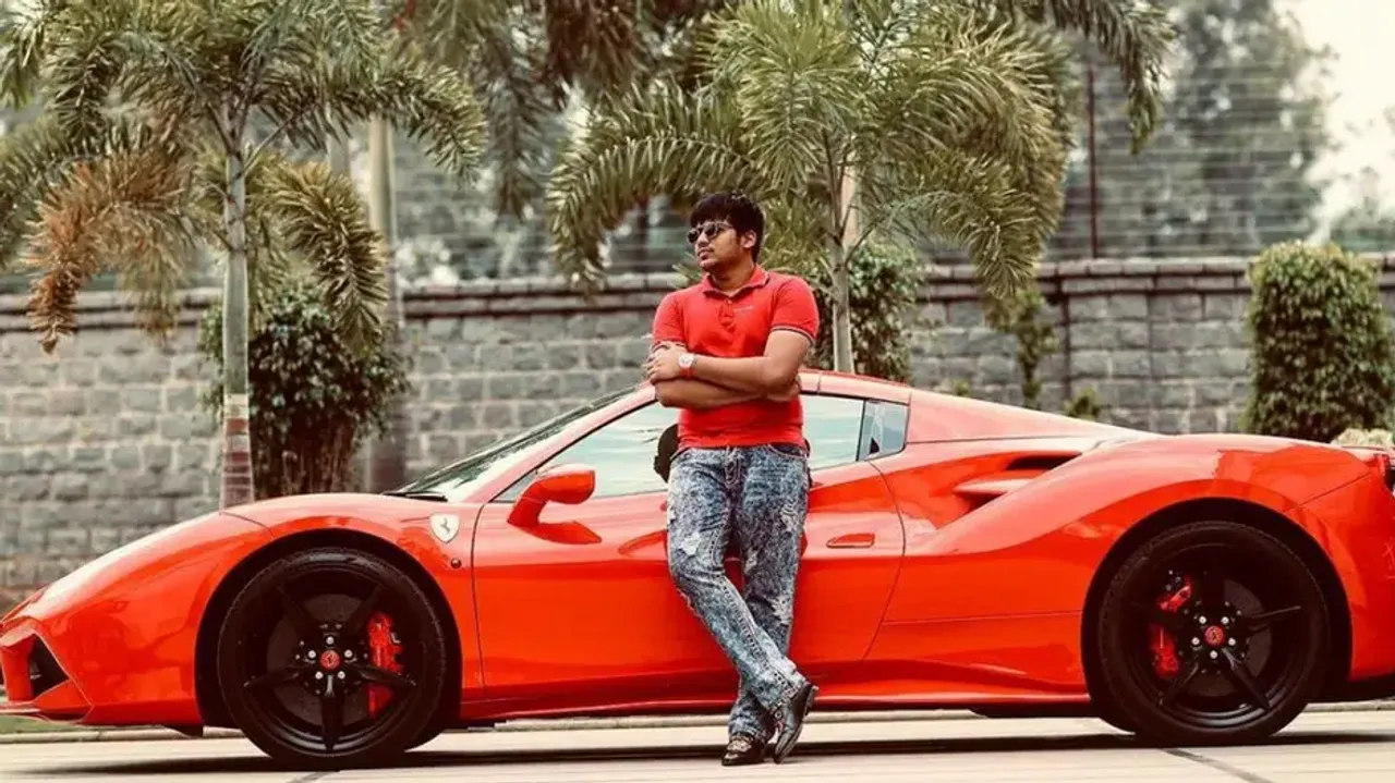 Rohit Mynampally With His Ferrari