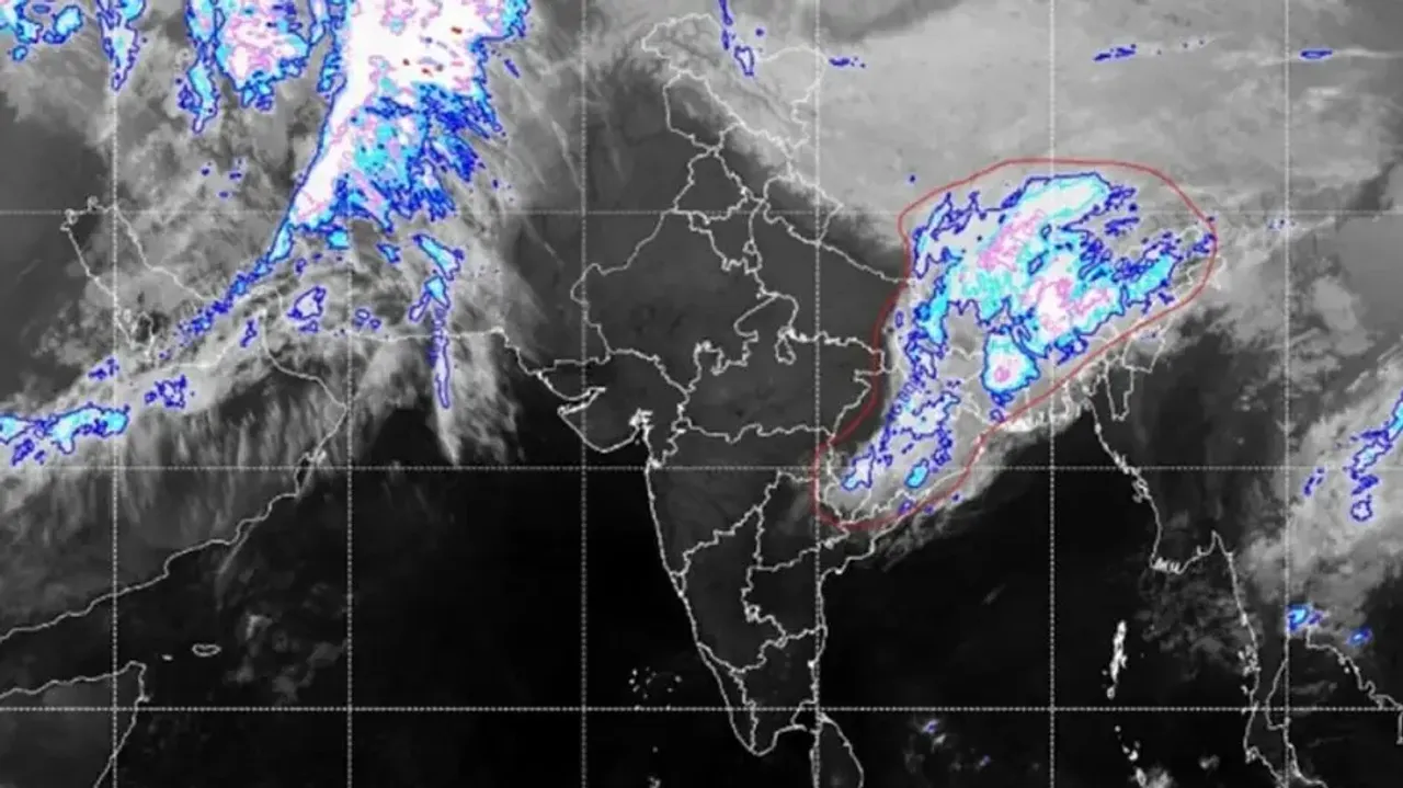 Satellite Image Of Clouds Over Odisha 