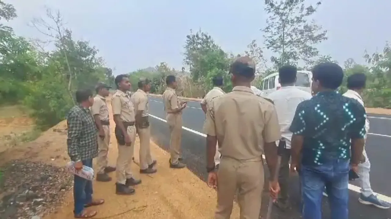 Police At The Spot Of Alleged Loot