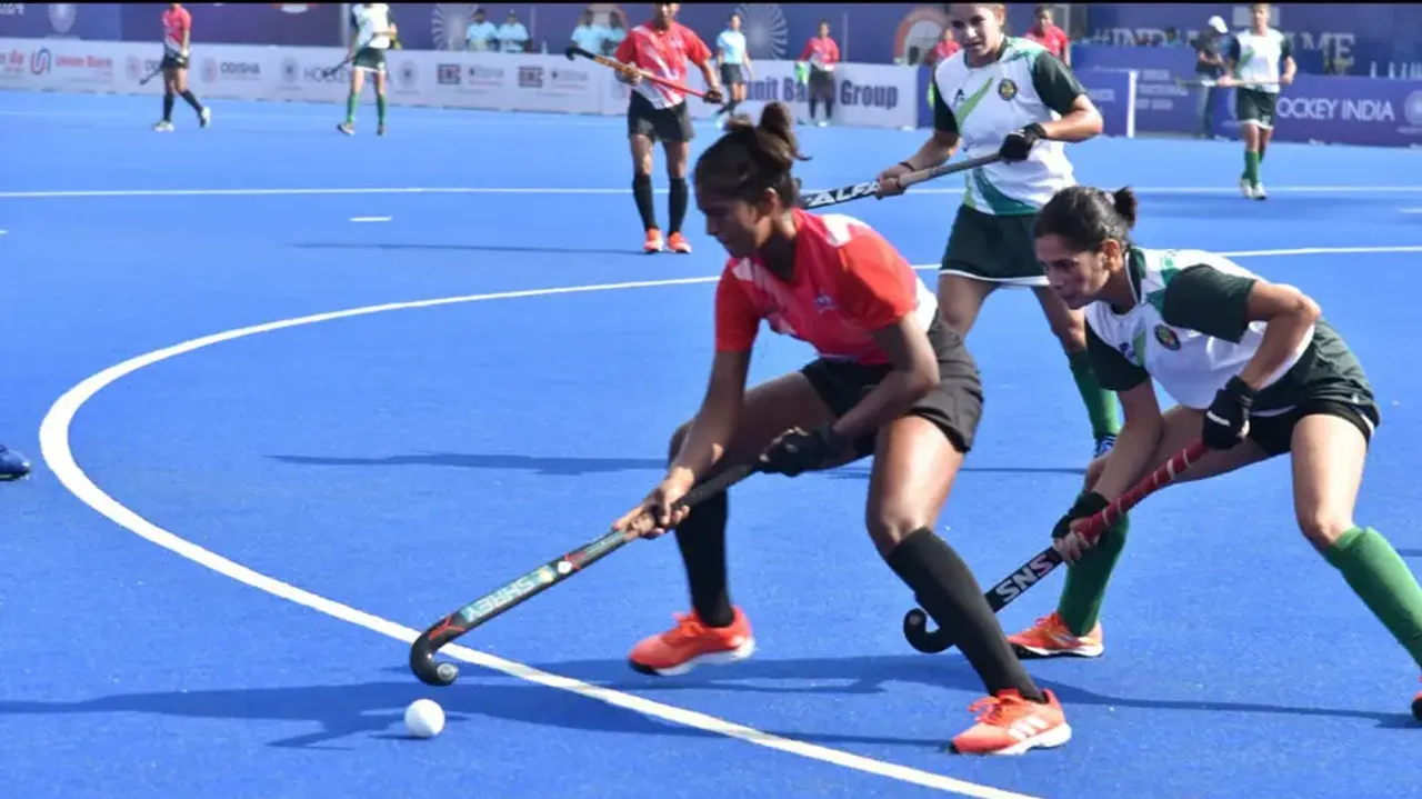 Action during match between Odisha and Chandigarh