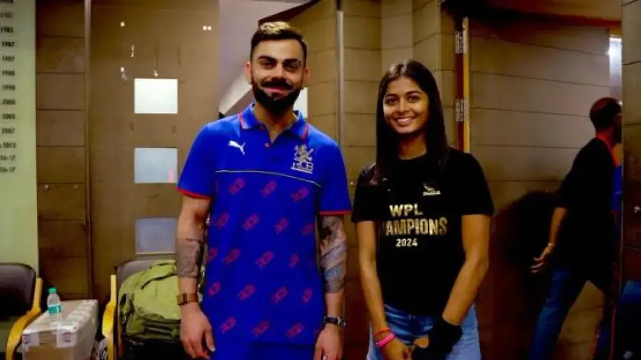 RCB star Shreyanka Patil enjoys rare ‘fan girl’ moment with Virat Kohli