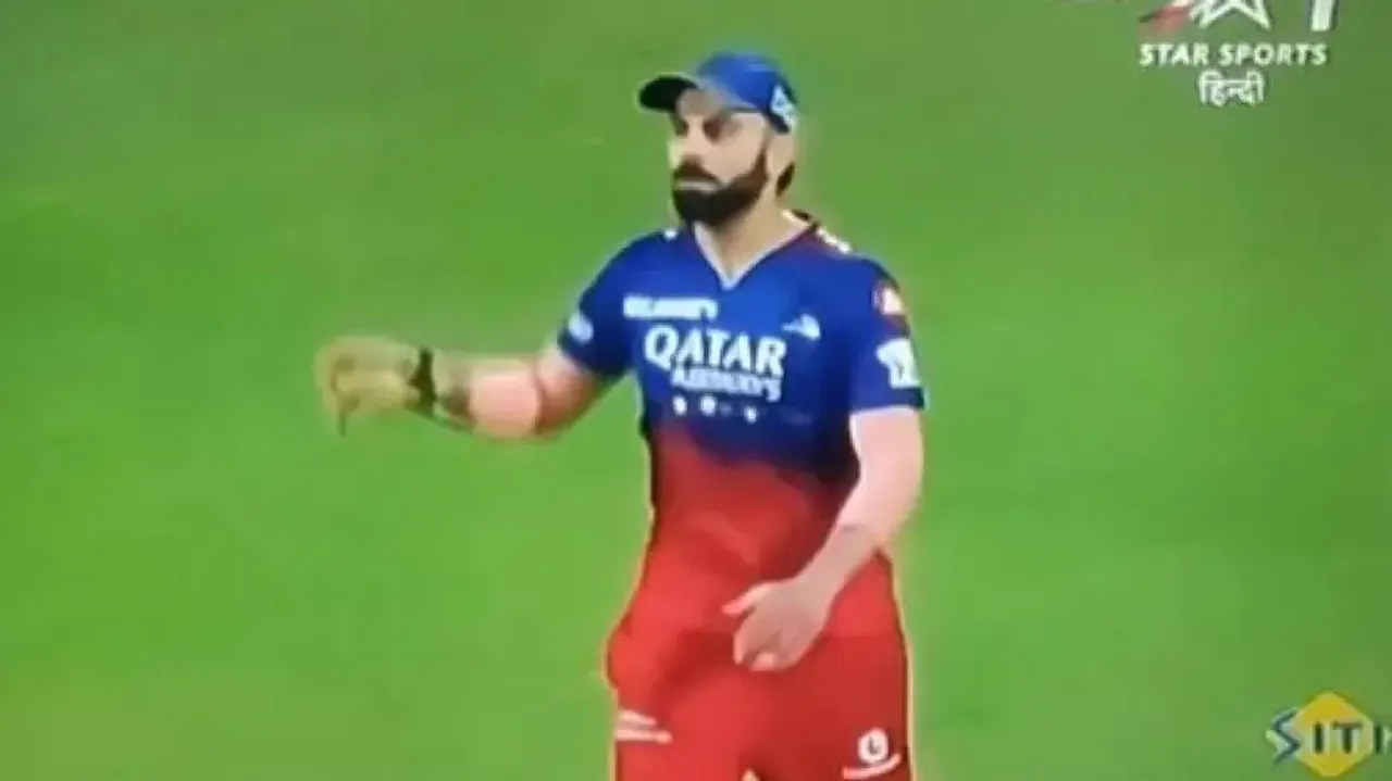 Virat Kohli brutally trolled for his gesture after Rachin's dismissal