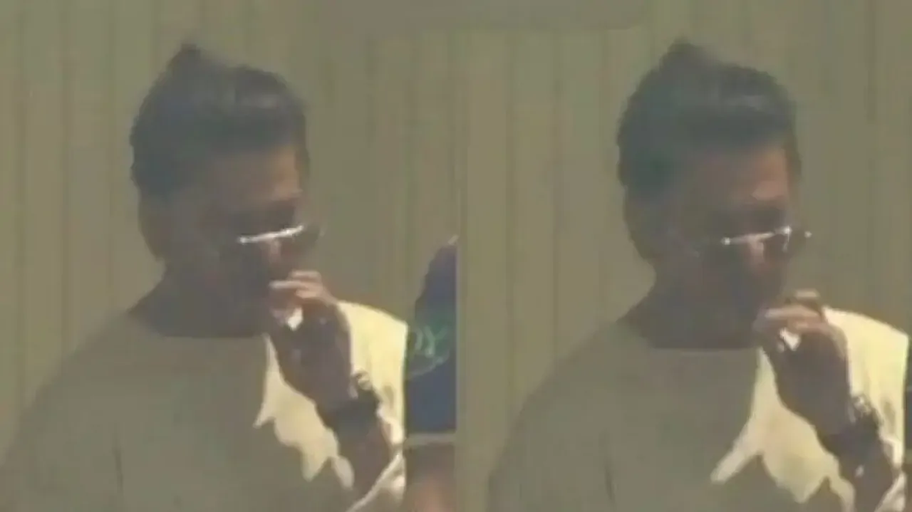 Superstar Shah Rukh Khan spotted ‘smoking’ during KKR vs SRH IPL match – Watch