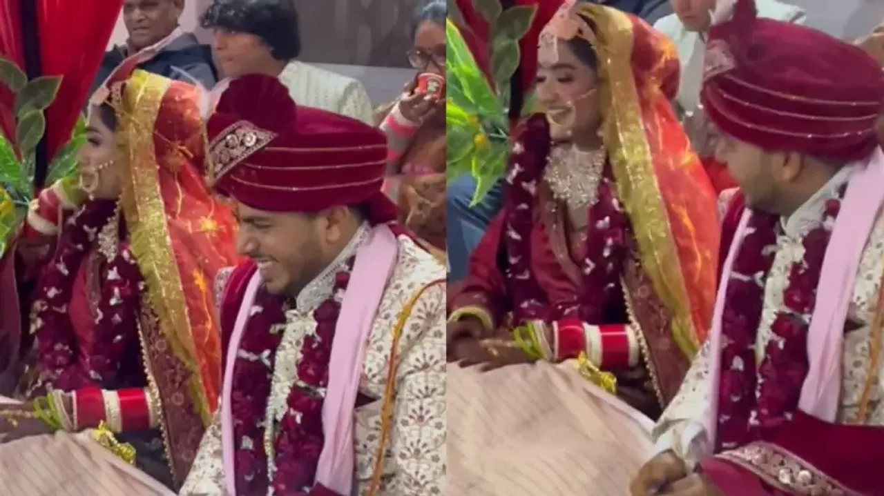Groom's friends spark laughter