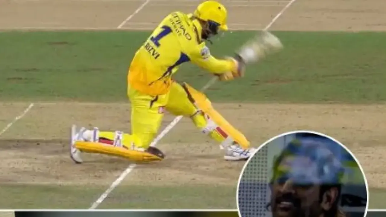 CSK vs GT: Sameer Rizvi starts IPL career with massive 6, MS Dhoni’s cute reaction goes viral