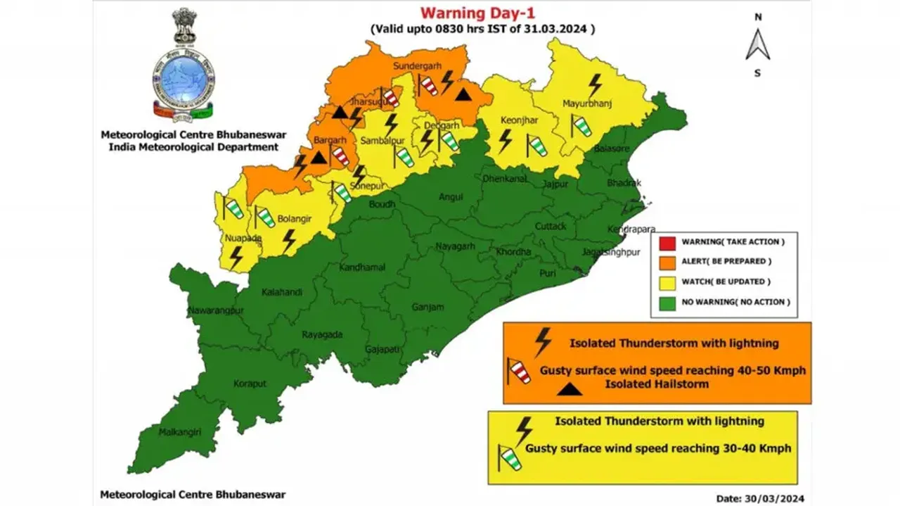 Orange Warning For Hailstorm In Odisha