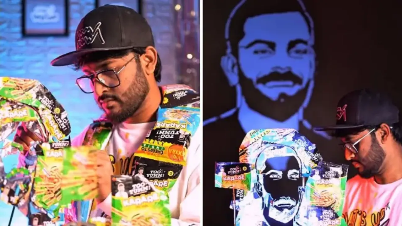 Virat Kohli's shadow art