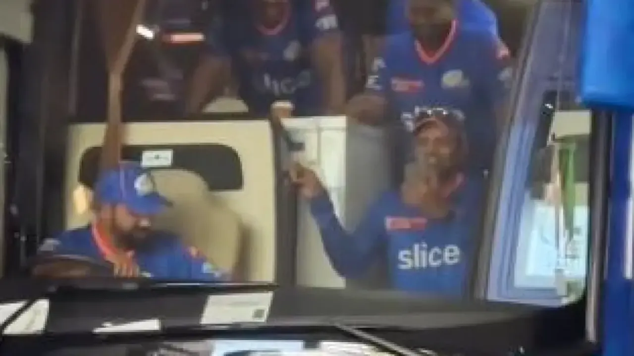 Rohit Sharma turns bus driver for Mumbai Indians team, video goes viral