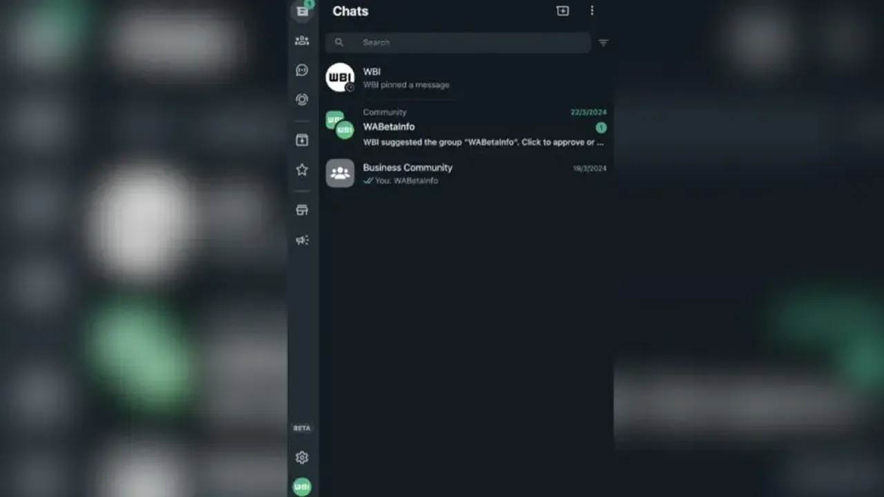 WhatsApp introduces new sidebar