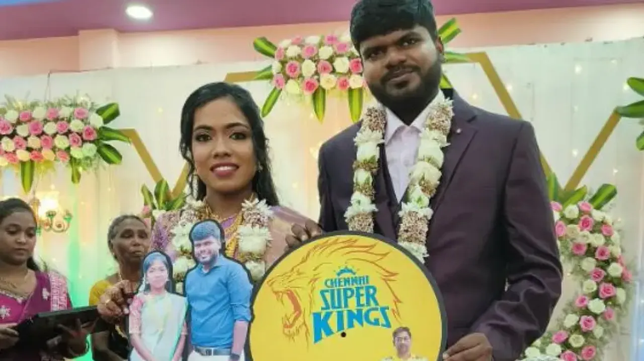 Die-hard CSK fans tie the knot in IPL-themed wedding; unique invitation card goes viral