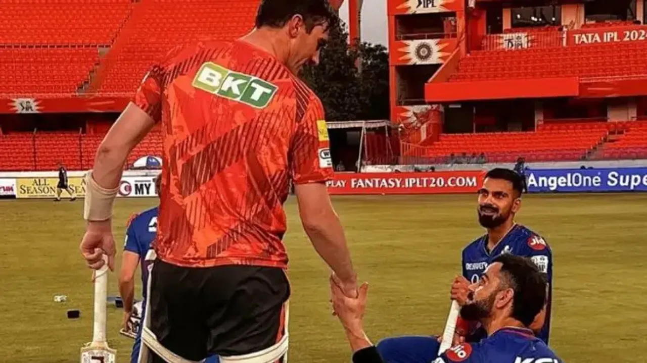 Pat Cummins and Virat Kohli