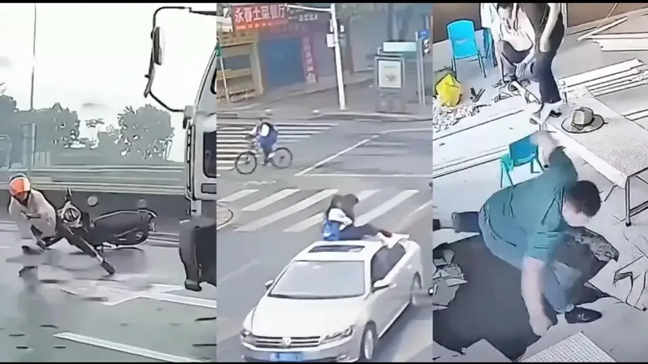 When Yamraj is on vacay! Lucky people narrowly escape certain death, watch video compilation