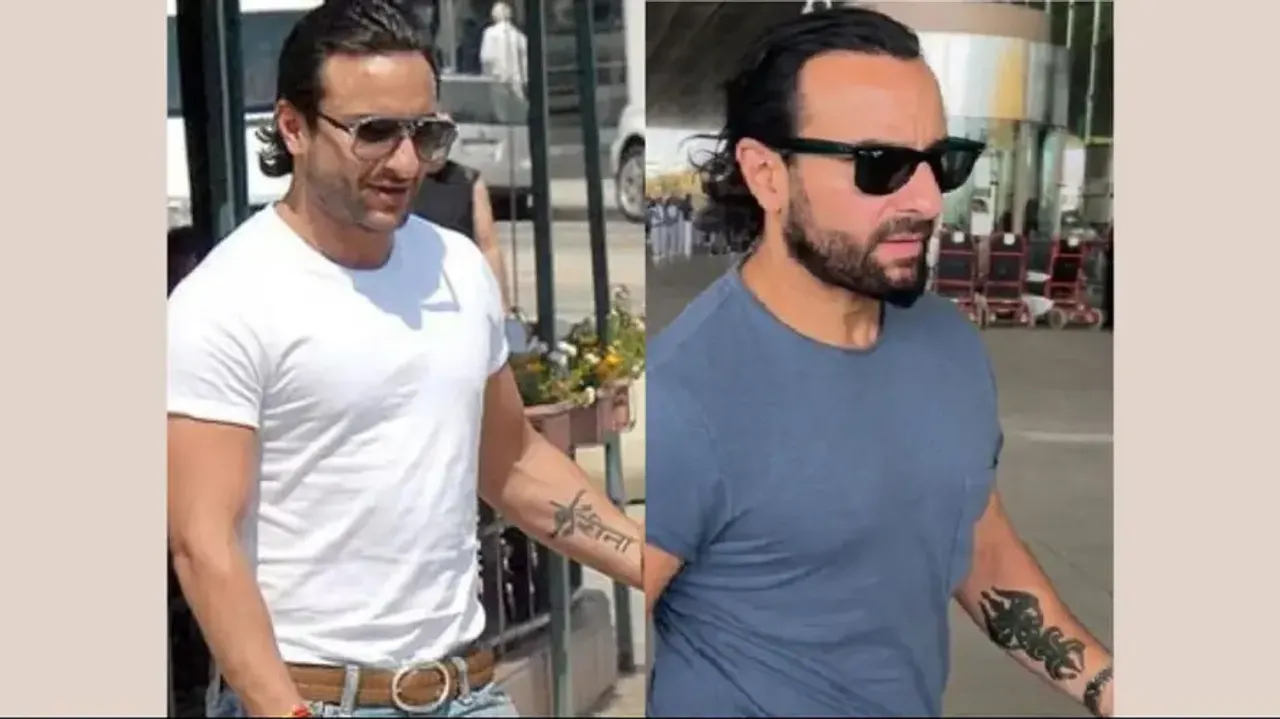 Saif Ali Khan modifies famous 'Kareena'  tattoo on his forearm!