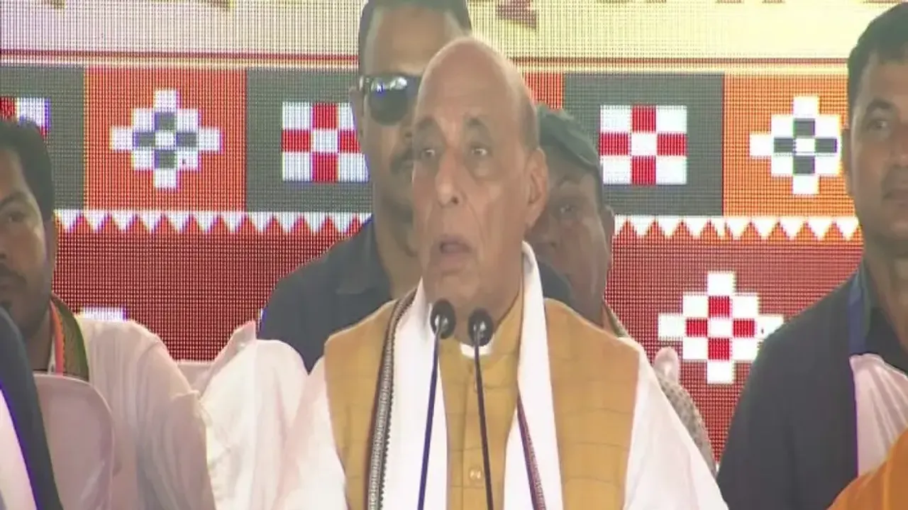 Rajnath Singh criticises Congress, BJD for stalled development in Odisha, lauds PM Modi’s leadership