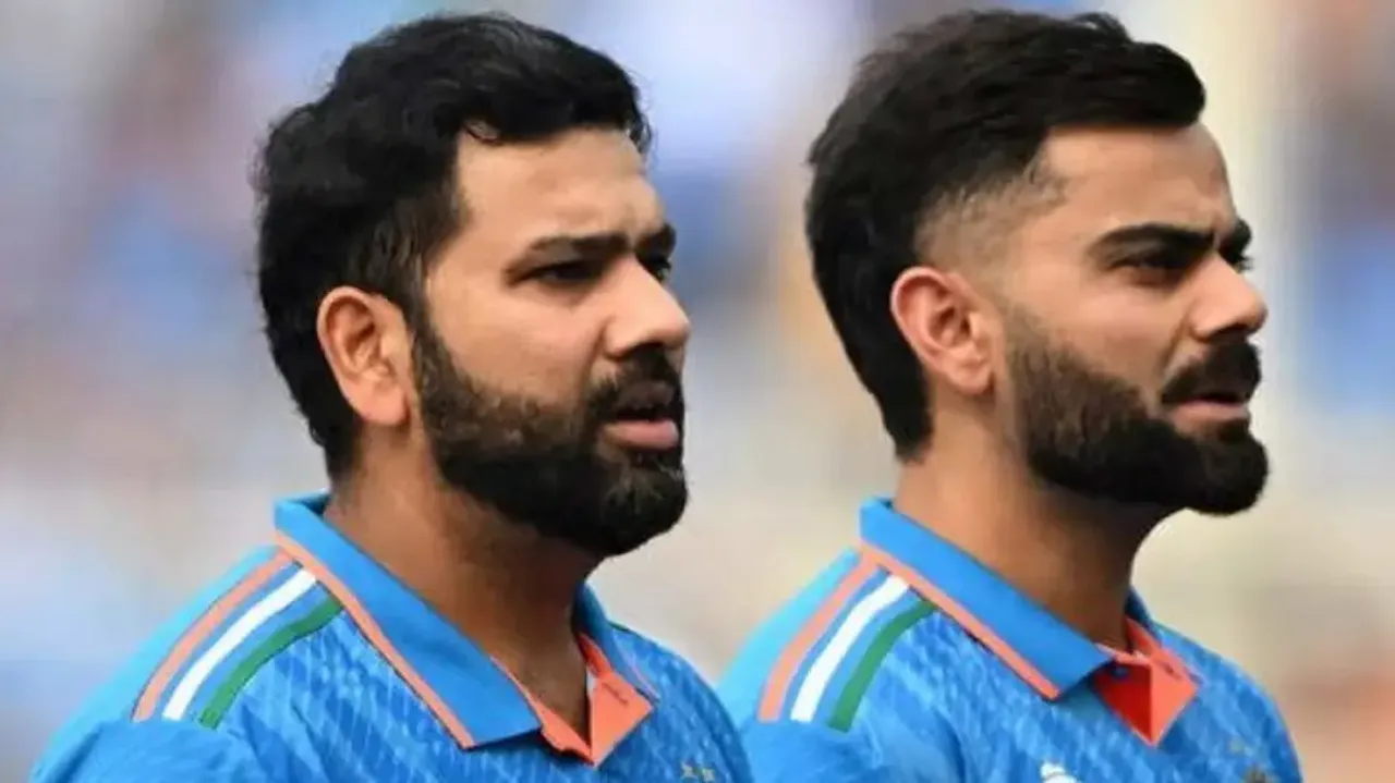 Indian players Rohit Sharma and Virat Kohli