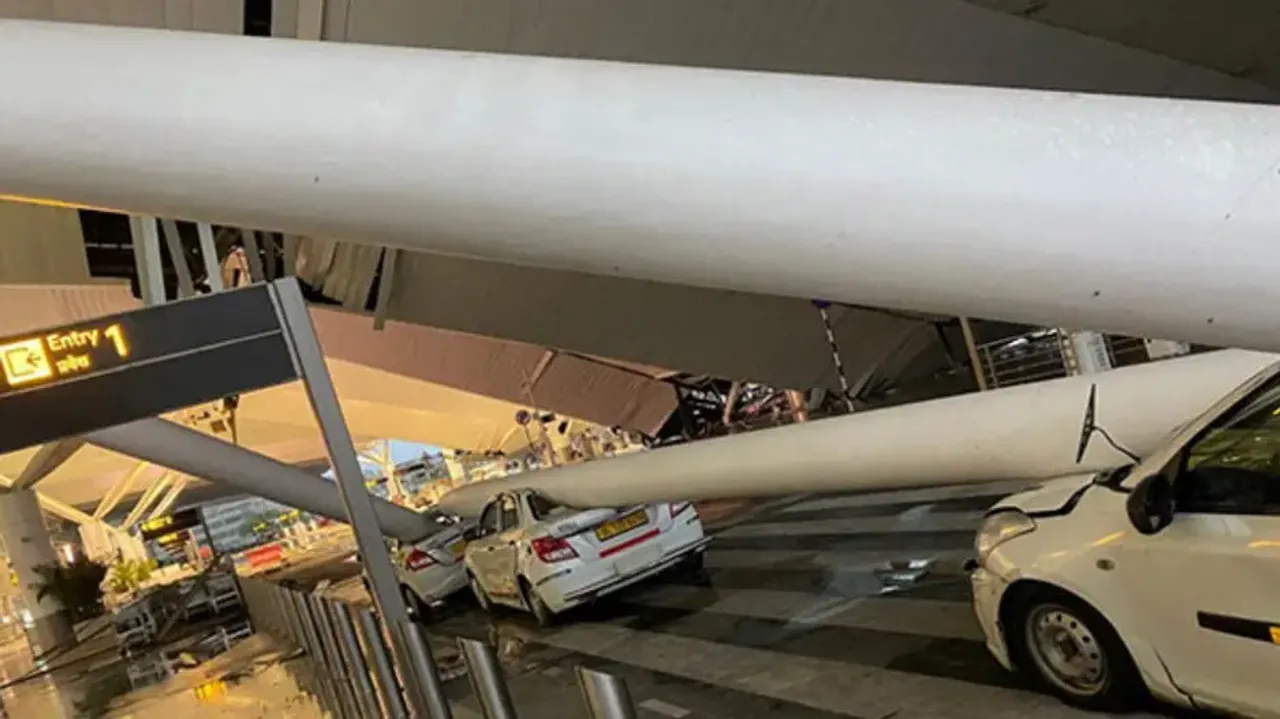 Roof collapses at Delhi airport's T-1