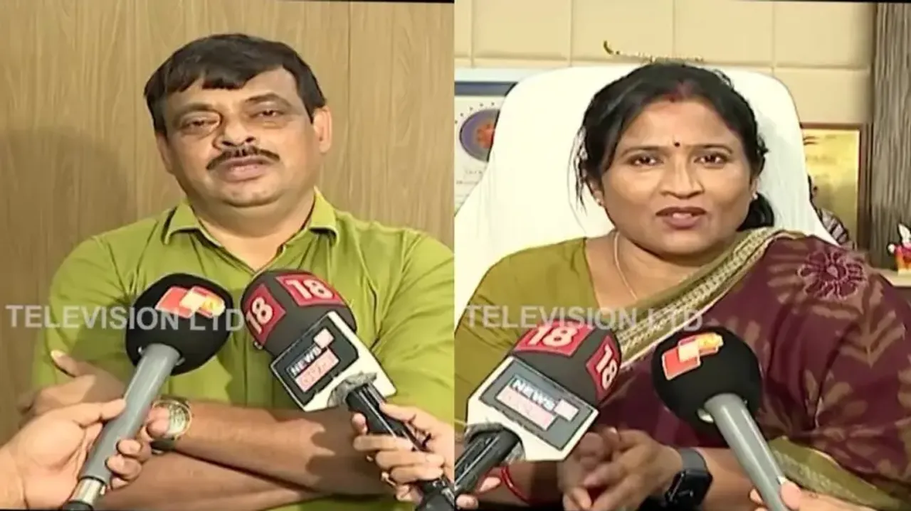 BJD corporator Biranchi Nayaran Mahasupkar & BMC Mayor Sulochana Das