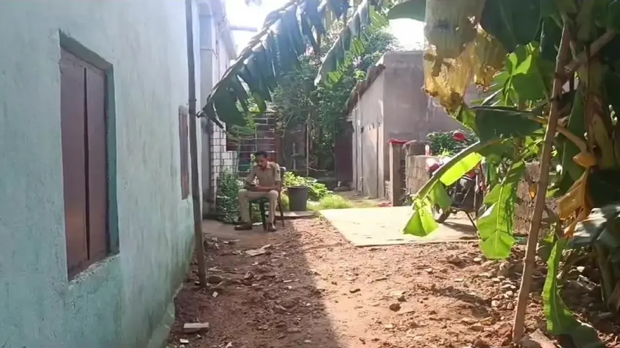 Police at the spot in Bhubaneswar