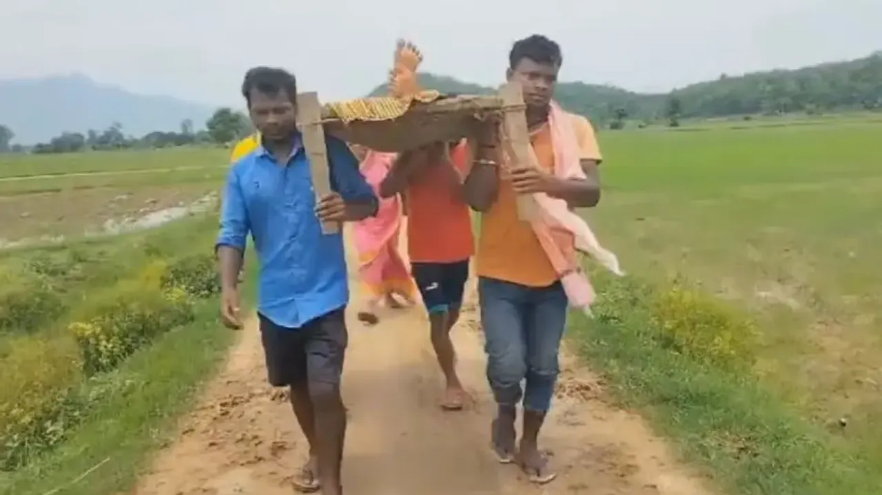 With no road, woman patient carried on cot dies before reaching hospital in Odisha 