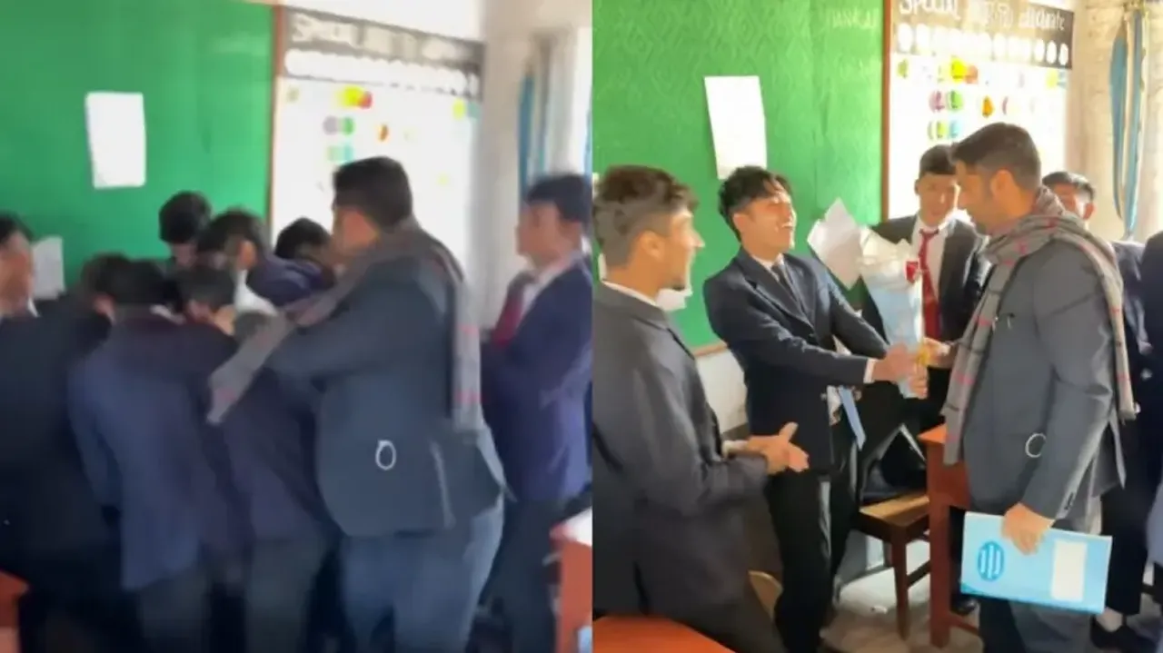 Students surprise teacher with birthday celebration, heartwarming video goes viral