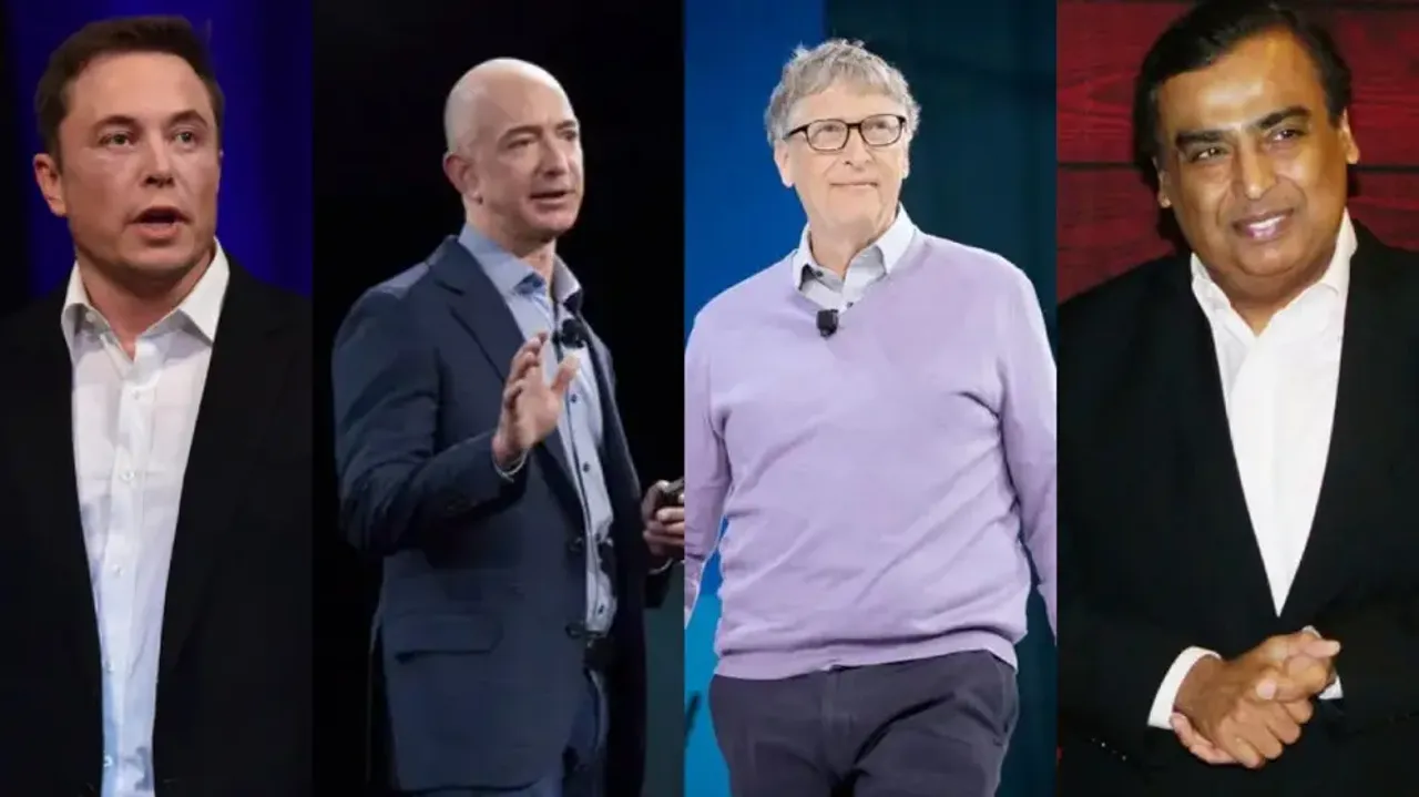 Elon Musk, Jeff Bezos, Bill Gates & Mukesh Ambani 