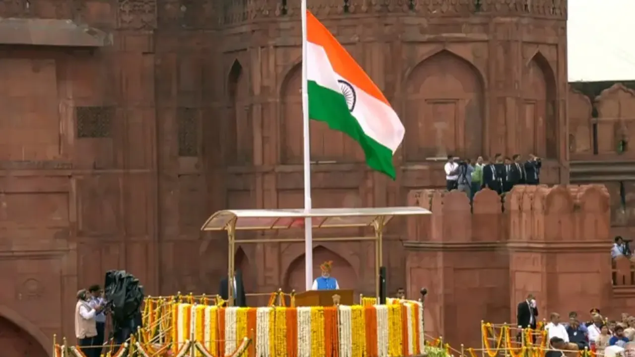 PM Modi unfurls national flag from ramparts of Red Fort