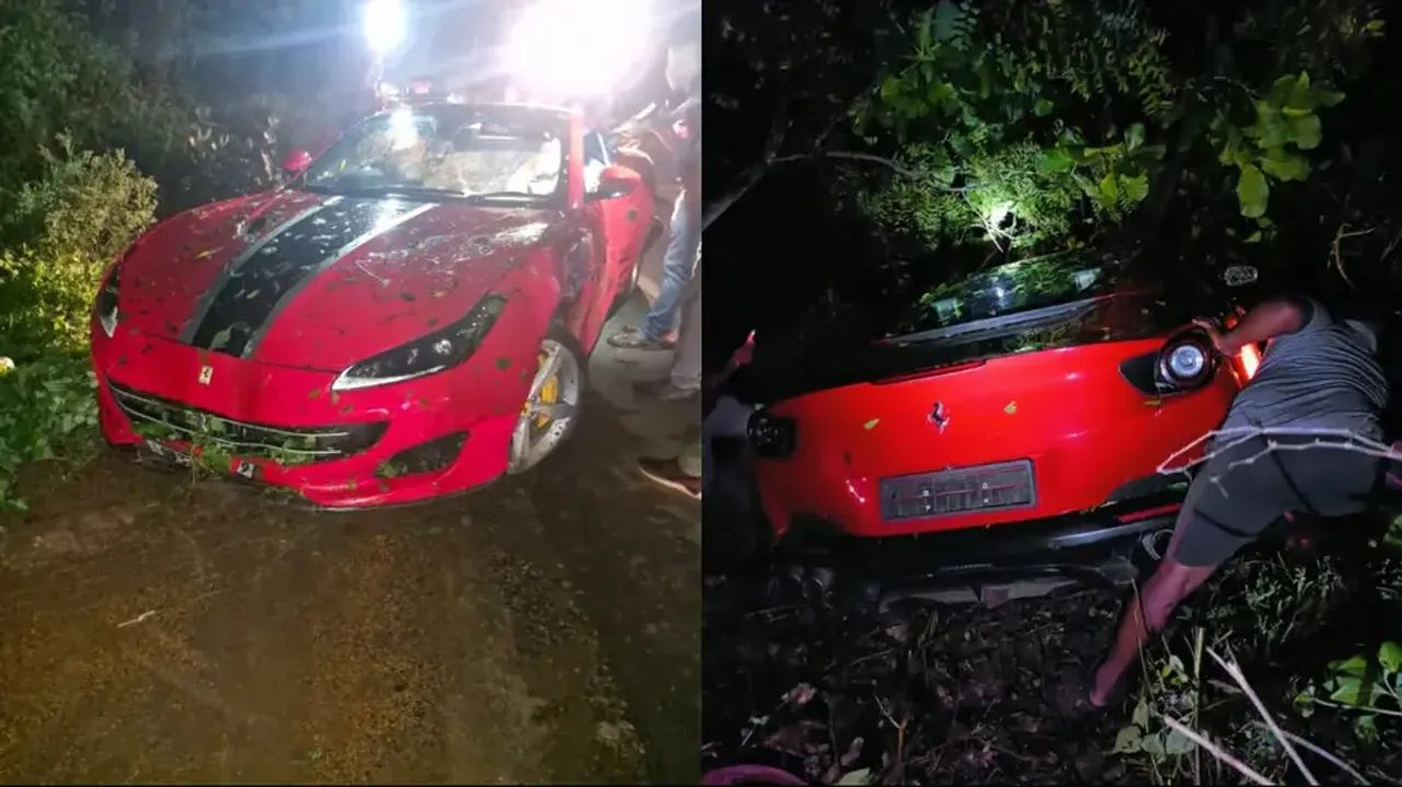 Ferrari crashes on NH-16 in Odisha's Khordha; 'no casualties'  