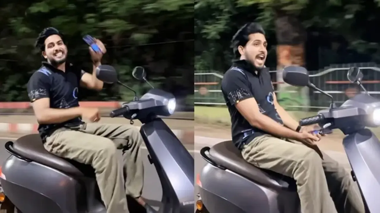 Boy dances to ‘Raja Ji’ while riding bike without holding handlebars; users advice caution  