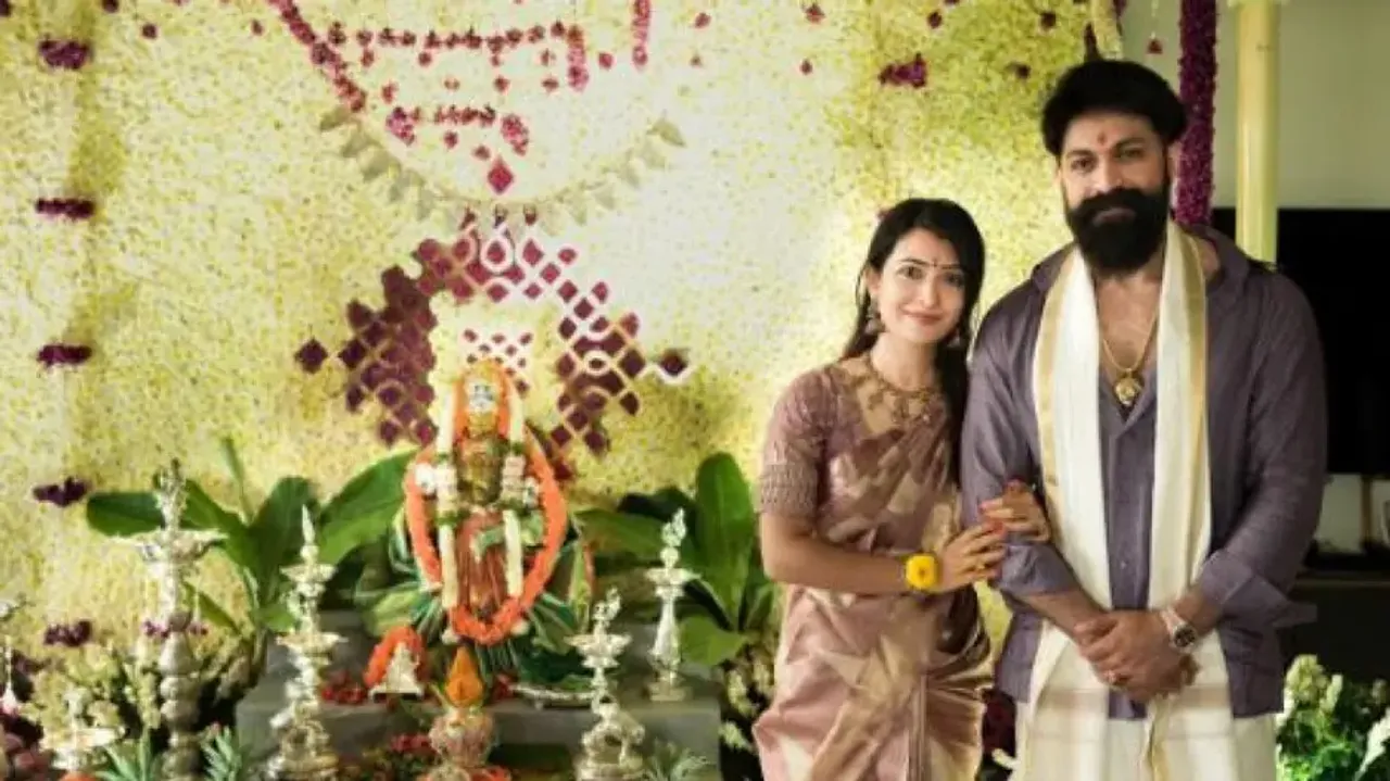 True Hindu: KGF star Yash conducts ‘Varmahalakshmi’ puja with Radhika Pandit