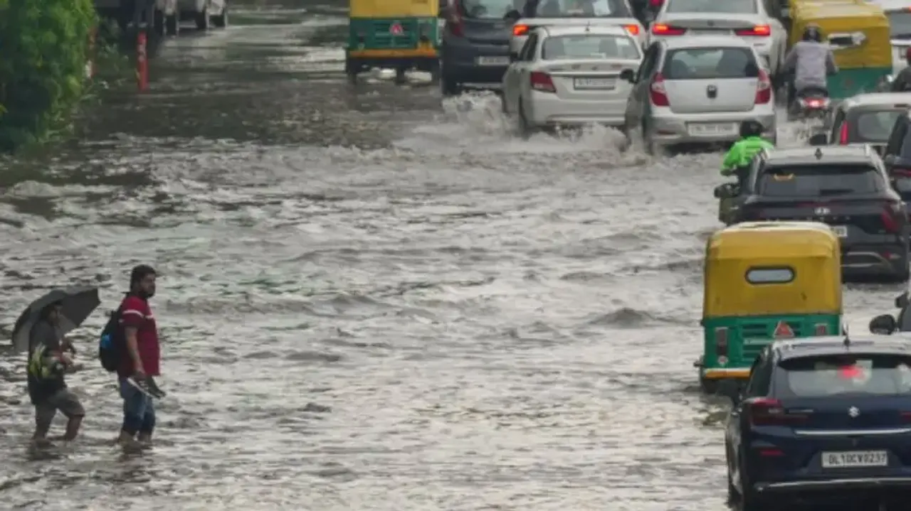 Waterlogged Roads in New Delhi