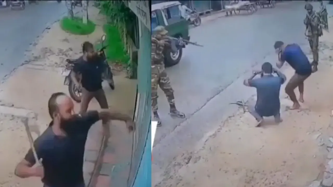 Army jawans' crackdown on looters in broad daylight! Watch