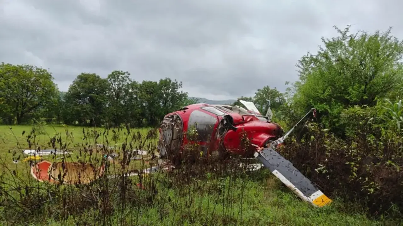 4 hurt in Mumbai-Hyderabad chopper crash near Pune; emergency landing failure suspected 