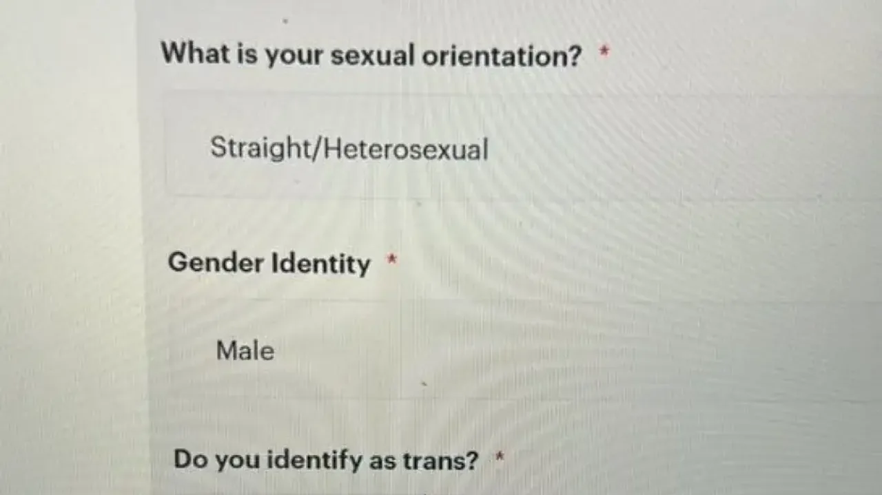 Job application asks for sexual orientation, race of applicants; triggers outrage